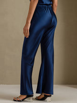 [Bleu Foncé] SilkSilky-FR Femme Pantalons 002