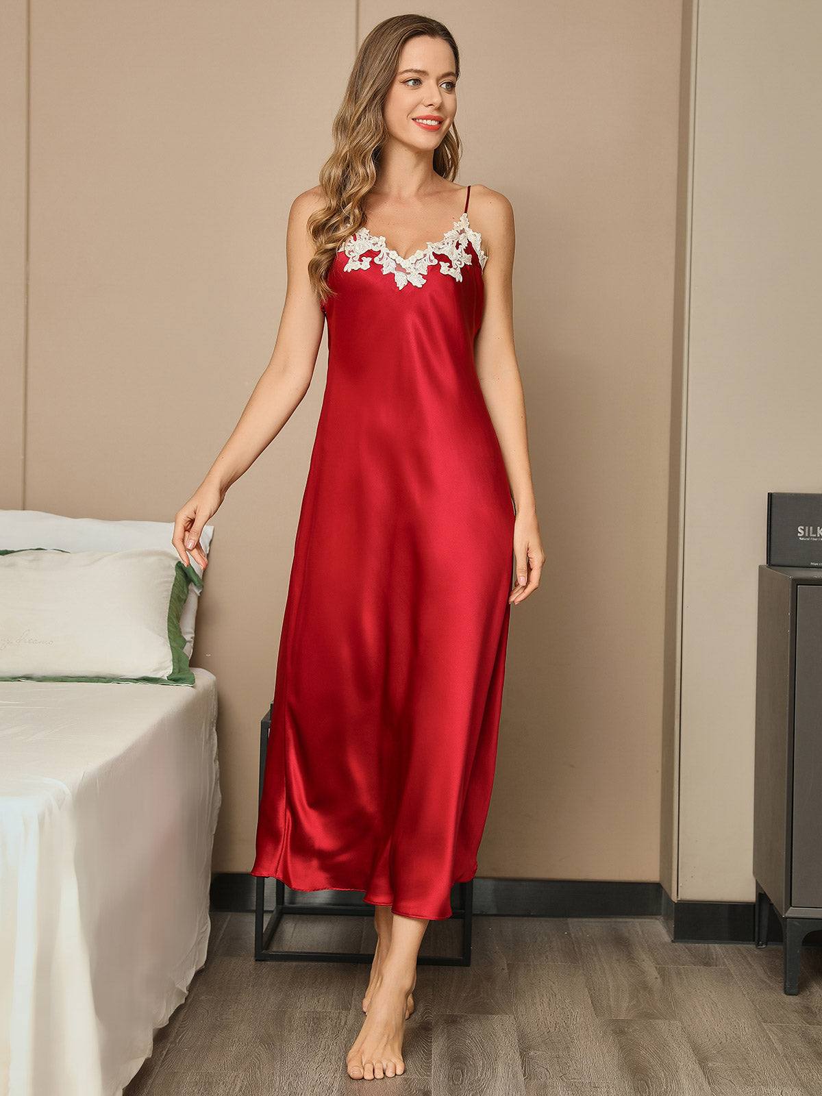 [Rouge Vineux] SilkSilky-FR 19Momme Pure Soie Dress 004