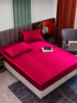 [Rouge Vineux] SilkSilky-FR 25Momme Parure de Lit Soie 001