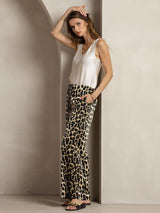 [Leopard] SilkSilky-FR 19Momme Soie Womens Pants 003,