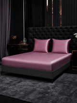 [Mauve Pâle] SilkSilky-FR Parure de Lit Soie 002
