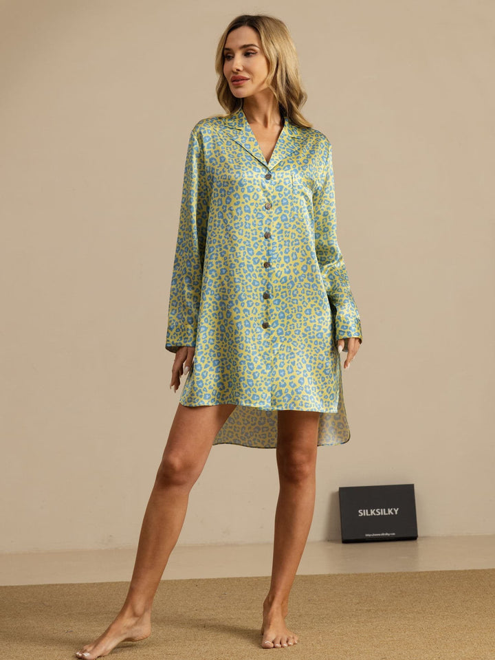 Chemise de nuit soie léopard 19 Mommes