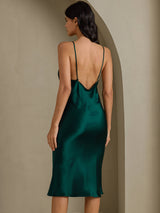 [Vert] SilkSilky-FR Sleeveless V Neck Robes 002