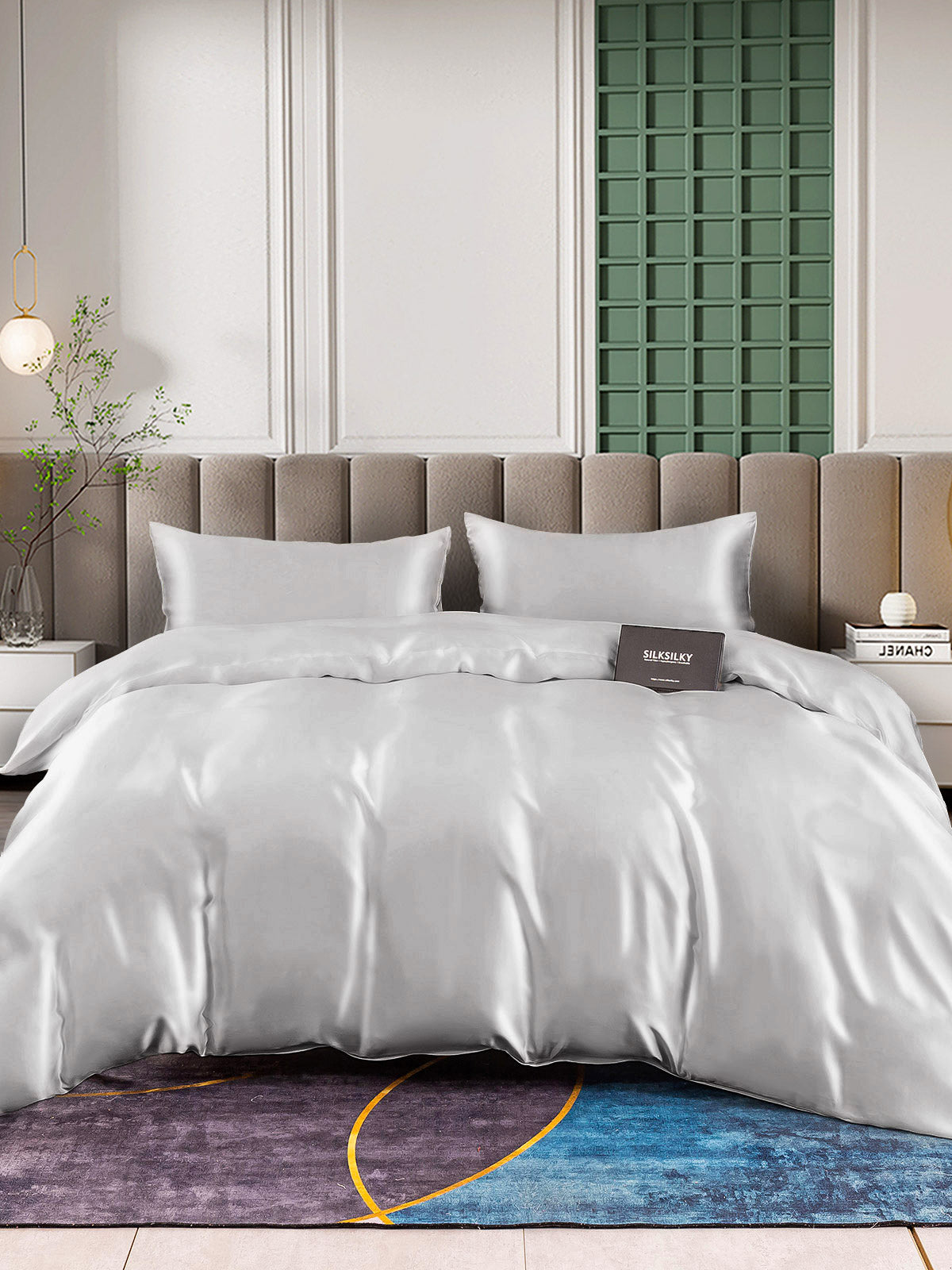 [Argent] SilkSilky-FR 25Momme Pure Soie Bedding Set 004