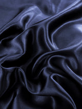 [Bleu Foncé] SilkSilky-FR Parure de Lit Soie 006