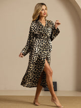[Leopard] SilkSilky-FR Manches longues Femme Peignoir 004