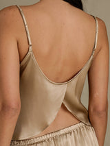 [Or Champagne] SilkSilky-FR Spaghetti Strap Ensemble Camisole 005