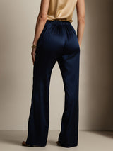 [Bleu Foncé] SilkSilky-FR Femme Pantalons 002