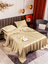 [Beige] SilkSilky-FR 19Momme Parure de Lit Soie 001