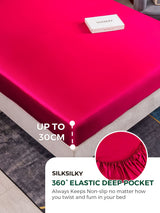 [Rouge Vineux] SilkSilky-FR 19Momme Parure de Lit Soie 004