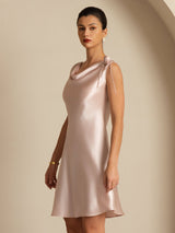 [Rose] SilkSilky-FR Sleeveless Cowl Neck Robes 004
