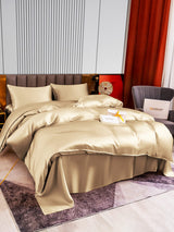 [Beige] SilkSilky-FR 22Momme Parure de Lit Soie 005