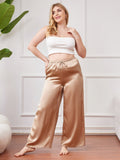 SilkSilky FR Pure Soie Plus Size Womens Pants Champagne 001