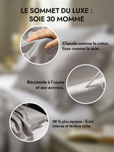 [Gris] SilkSilky-FR 30Momme Taies d'Oreiller 002