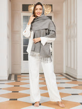[Gris] SilkSilky-FR Laine Écharpes 002