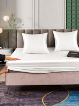 [Blanc] SilkSilky-FR Parure de Lit Soie 006