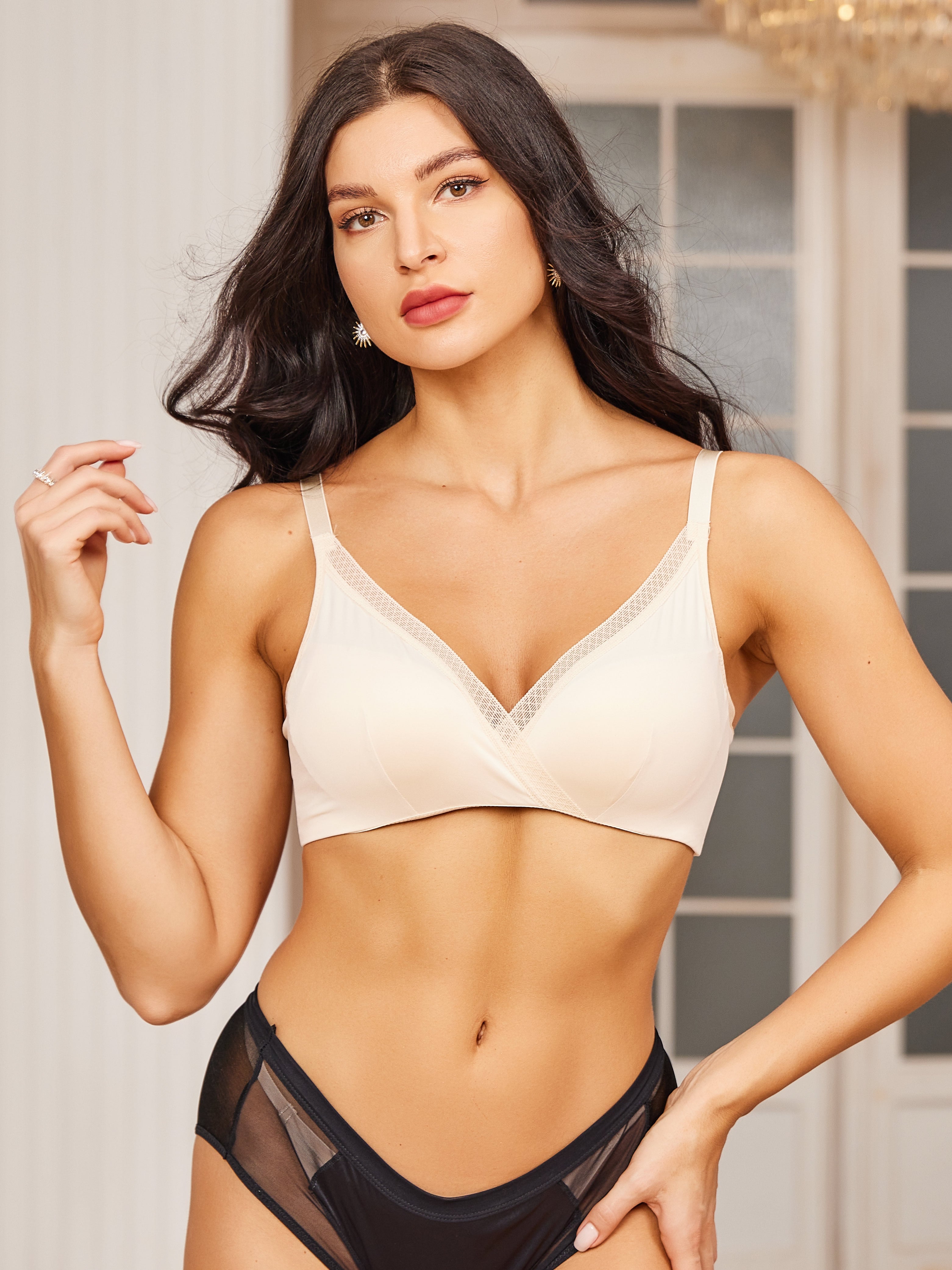 SilkSilky FR Soie Tricotée Bra Beige 003