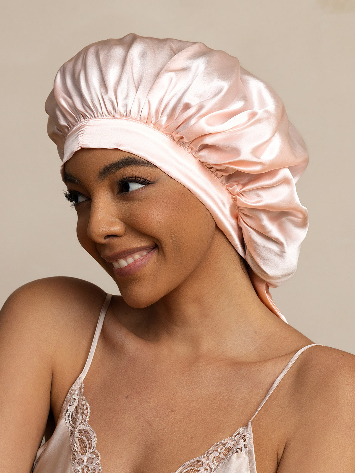 [Rose Clair] SilkSilky-FR Pure Soie Sleep Cap 001