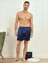 [Bleu Foncé] SilkSilky-FR Mens Sleep Bottoms 004