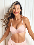 SilkSilky FR Soie Tricotée Bra Rose 009