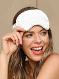 SilkSilky-FR 19Momme Pure Soie Eye Mask Blanc 001