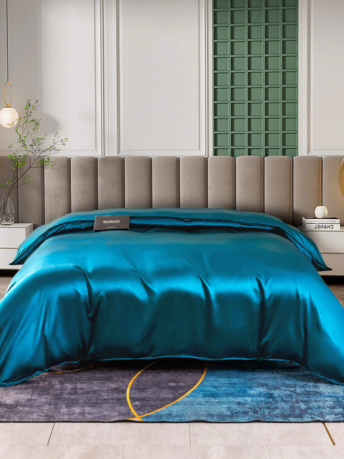 [Bleu Royal] SilkSilky-FR 25Momme Pure Soie Duvet Cover 004