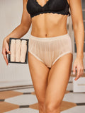 SilkSilky FR Soie Tricotée Panty Beige 002