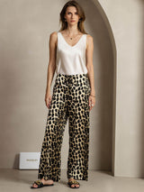 [Leopard] SilkSilky-FR 19Momme Soie Womens Pants 004,