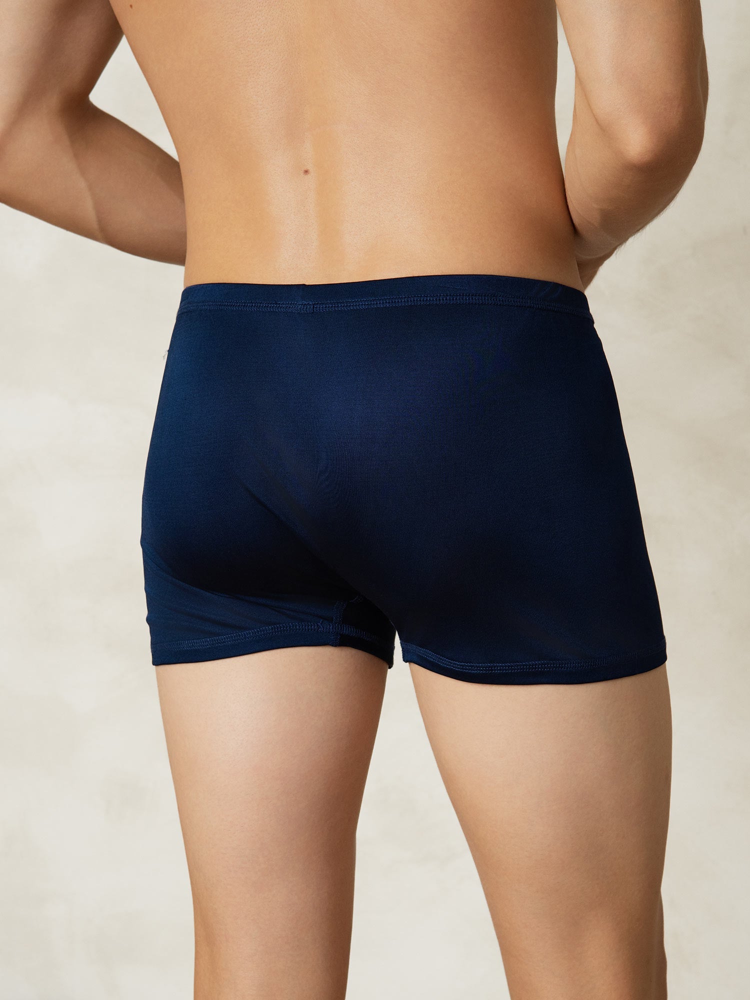 [Bleu Foncé] SilkSilky-FR Soie Tricotée Mens Underwear 002