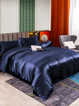 [Bleu Foncé] SilkSilky-FR 25Momme Pure Soie Bedding Set 003