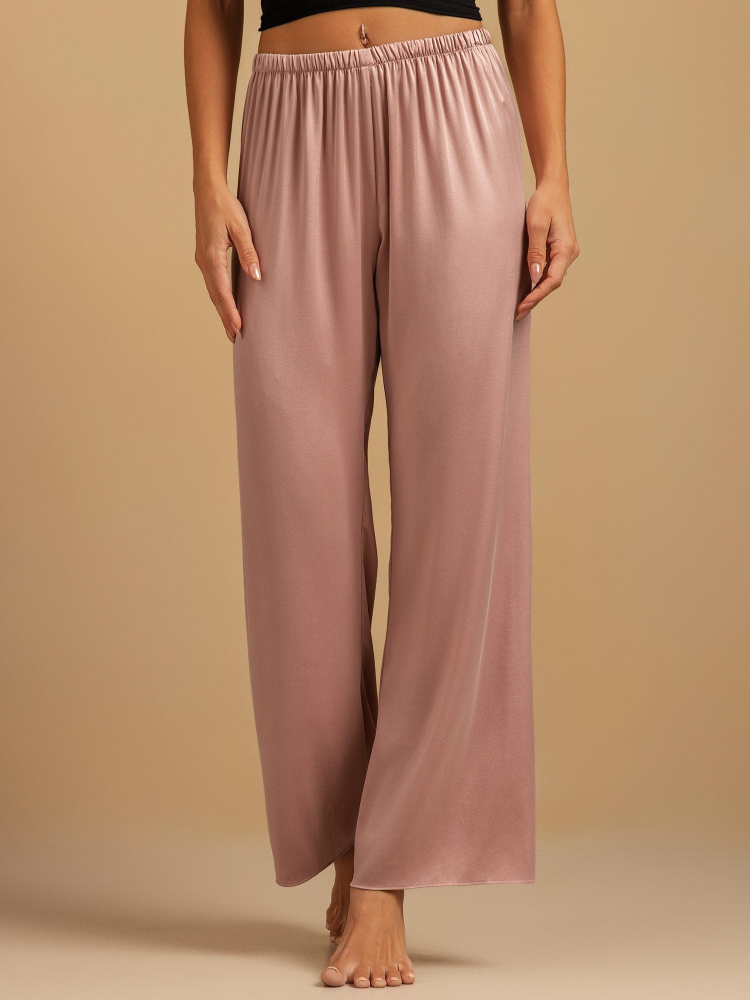 [Peau De Pêche] SilkSilky-FR 19Momme Soie Womens Sleep Bottoms 003,