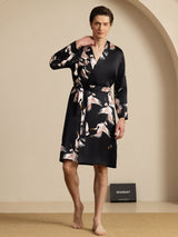 [Noir] SilkSilky-FR 19Momme Mens Robe 003