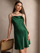 [Vert] SilkSilky-FR Sleeveless Cowl Neck Robes 004