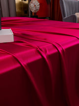 [Rouge Vineux] SilkSilky-FR Parure de Lit Soie 005