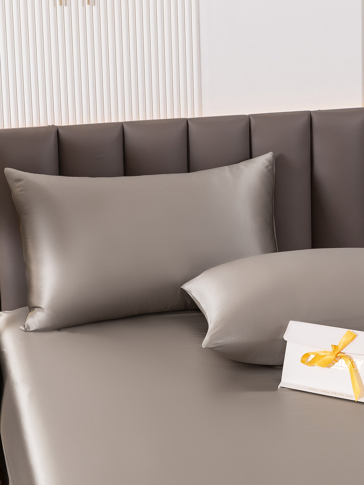 [Gris] SilkSilky-FR 22Momme Pure Soie Pillowcase 002