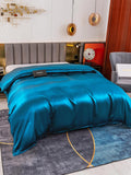 SilkSilky FR 19Momme Pure Soie Duvet Cover BleuRoyal 003