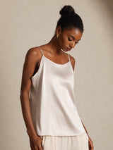 [Beige] SilkSilky-FR Spaghetti Strap Top À Fines Brides 004