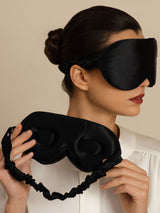 [Noir] SilkSilky-FR 22Momme Masques pour les Yeux 003