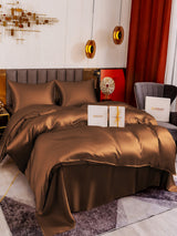 [Café] SilkSilky-FR Parure de Lit Soie 003