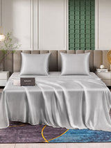 [Argent] SilkSilky-FR Parure de Lit Soie 002