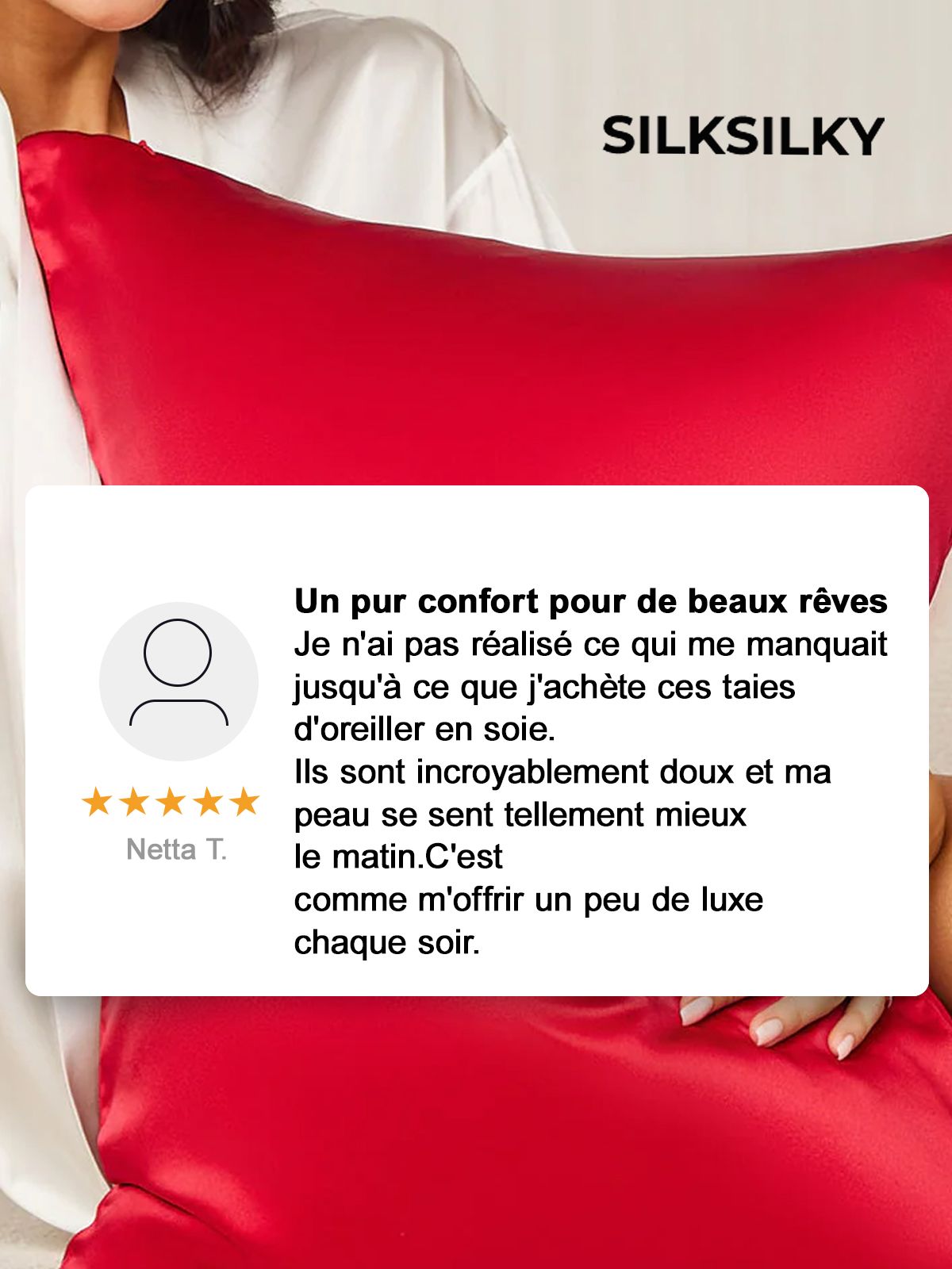 [Gris Foncé] SilkSilky-FR 22Momme Pure Soie Pillowcase 003