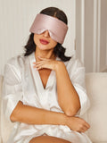 SilkSilky FR 19Momme Pure Soie Eye Mask Rose 004