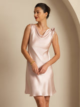 [Rose] SilkSilky-FR Sleeveless Cowl Neck Robes 007