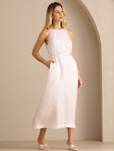 [Rose Clair] SilkSilky-FR Sleeveless Crew Neck Robes 003
