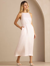 [Rose Clair] SilkSilky-FR Sleeveless Crew Neck Robes 003