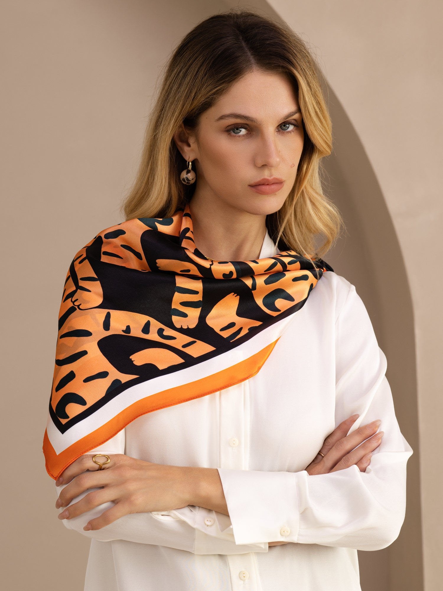 [Tigre Noir] SilkSilky-FR Scarf 002
