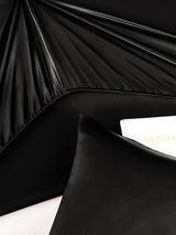 [Noir] SilkSilky-FR Parure de Lit Soie 003