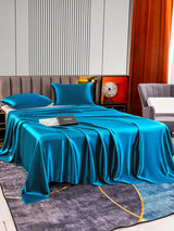 [Bleu Royal] SilkSilky-FR 22Momme Parure de Lit Soie 003