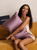 [Violet Foncé] SilkSilky-FR 22Momme Pure Soie Pillowcase 003