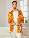 SilkSilky FR Pure Soie Scarf Orange 004